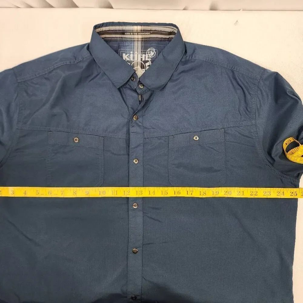 Kuhl Southlake Short Sleeve Button Up Shirt Men’s XL Blue Outdoor Hiking - Picture 5 of 8